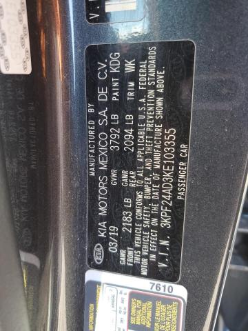 Photo 10 from auction – 2019 KIA FORTE FE with VIN 3KPF24AD3KE103355