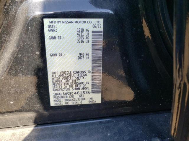 Photo 10 from auction – 2015 NISSAN ALTIMA 2.5 with VIN 1N4AL3AP2FC461836
