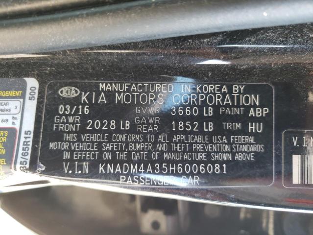Photo 10 from auction – 2017 KIA RIO LX with VIN KNADM4A35H6006081