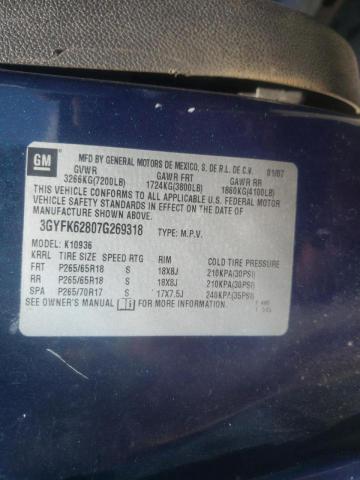 Photo 10 from auction – 2007 CADILLAC ESCALADE E with VIN 3GYFK62807G269318