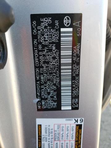 Photo 10 from auction – 2007 TOYOTA CAMRY CE with VIN JTNBE46K773034967