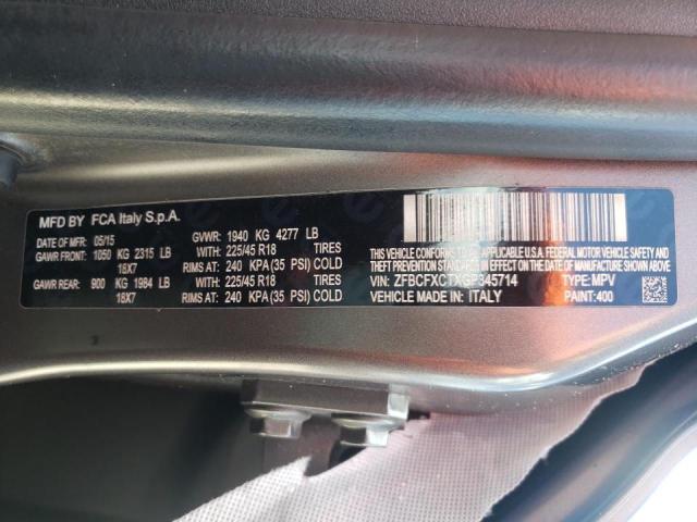 Photo 10 from auction – 2016 FIAT 500X TREKK with VIN ZFBCFXCTXGP345714