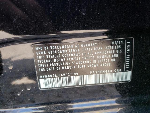 Photo 10 from auction – 2012 VOLKSWAGEN GOLF with VIN WVWNM7AJ7CW127100