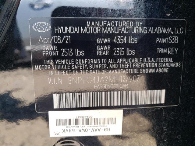Photo 10 from auction – 2021 HYUNDAI SONATA SE with VIN 5NPEG4JA2MH127907