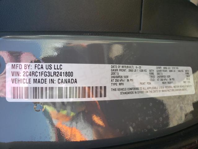 Photo 10 from auction – 2020 CHRYSLER PACIFICA T with VIN 2C4RC1FG3LR241800