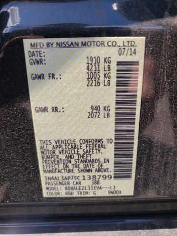 Photo 10 from auction – 2015 NISSAN ALTIMA 2.5 with VIN 1N4AL3AP7FC138799