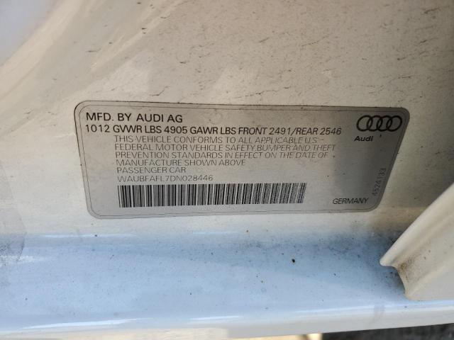 Photo 10 from auction – 2013 AUDI A4 PREMIUM with VIN WAUBFAFL7DN028446