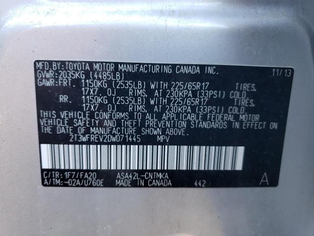 Photo 10 from auction – 2013 TOYOTA RAV4 XLE with VIN 2T3WFREV2DW071445