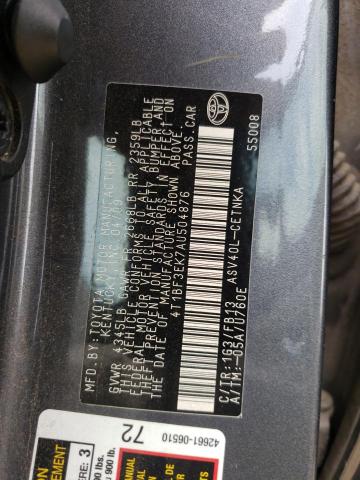 Photo 10 from auction – 2010 TOYOTA CAMRY BASE with VIN 4T1BF3EK7AU504876