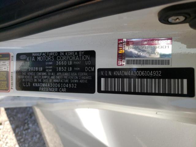 Photo 10 from auction – 2013 KIA RIO LX with VIN KNADM4A30D6104932