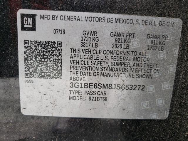 Photo 10 from auction – 2018 CHEVROLET CRUZE LT with VIN 3G1BE6SM8JS653272