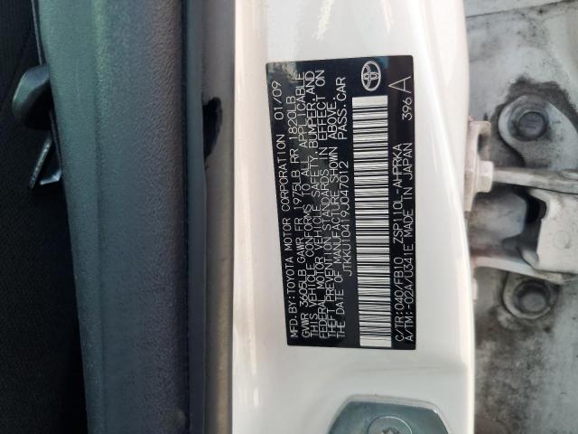 Photo 10 from auction – 2009 TOYOTA SCION XD with VIN JTKKU10419J047012