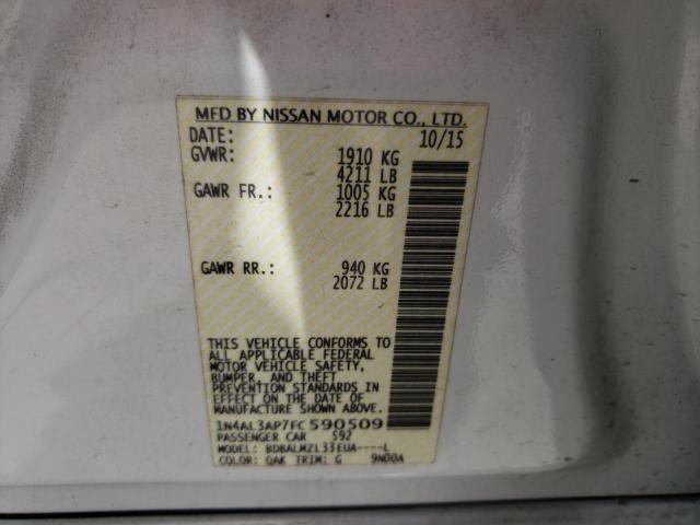 Photo 10 from auction – 2015 NISSAN ALTIMA 2.5 with VIN 1N4AL3AP7FC590509