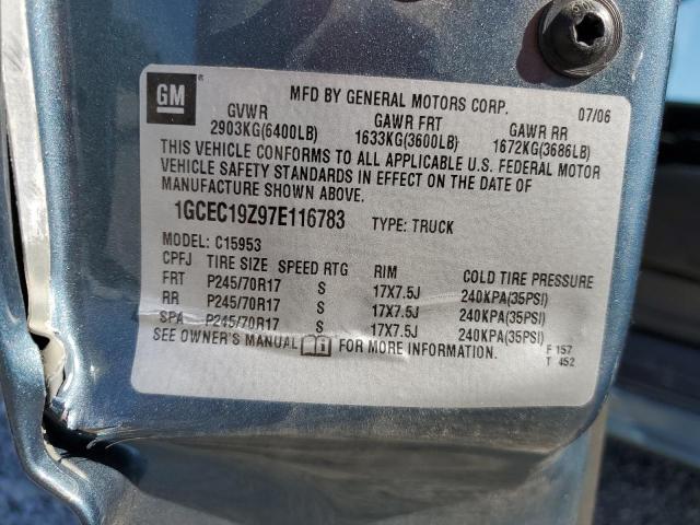 Photo 10 from auction – 2007 CHEVROLET SILVERADO with VIN 1GCEC19Z97E116783