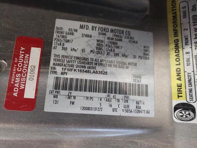 Photo 10 from auction – 2008 FORD EXPEDITION with VIN 1FMFK16548LA63525