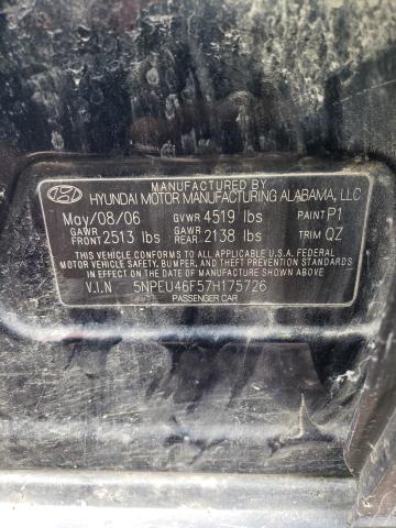 Photo 10 from auction – 2007 HYUNDAI SONATA SE with VIN 5NPEU46F57H175726