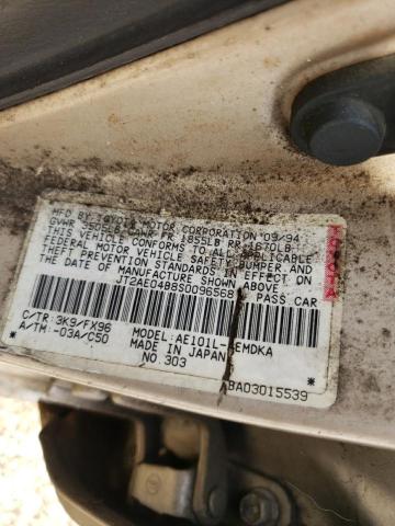 Photo 10 from auction – 1995 TOYOTA COROLLA with VIN JT2AE04B8S0096568