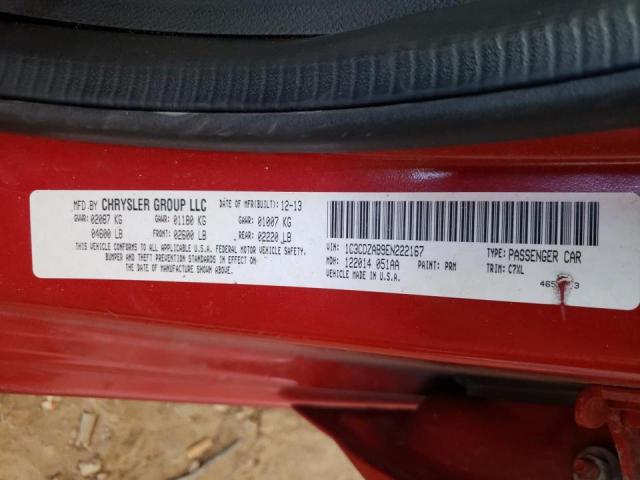 Photo 10 from auction – 2014 DODGE AVENGER SE with VIN 1C3CDZAB9EN222167