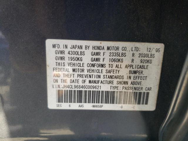 Photo 10 from auction – 2006 ACURA TSX with VIN JH4CL96846C009621