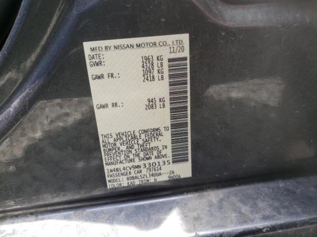 Photo 10 from auction – 2021 NISSAN ALTIMA SR with VIN 1N4BL4CV9MN330135