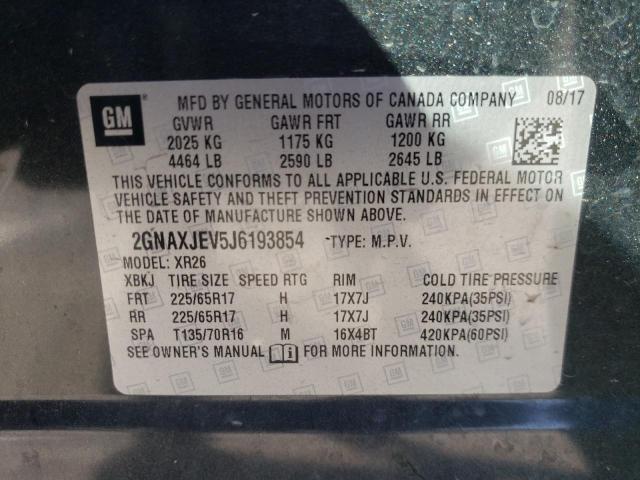 Photo 10 from auction – 2018 CHEVROLET EQUINOX LT with VIN 2GNAXJEV5J6193854