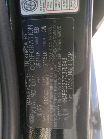 Photo 10 from auction – 2007 KIA SPECTRA EX with VIN KNAFE122775378648