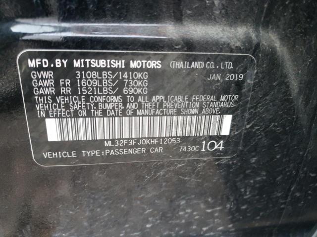 Photo 10 from auction – 2019 MITSUBISHI MIRAGE G4 with VIN ML32F3FJ0KHF12053