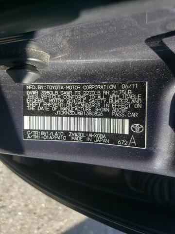 Photo 10 from auction – 2011 TOYOTA PRIUS with VIN JTDKN3DUXB1380826
