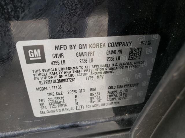 Photo 10 from auction – 2021 CHEVROLET TRAILBLAZE with VIN KL79MTSL3MB037281