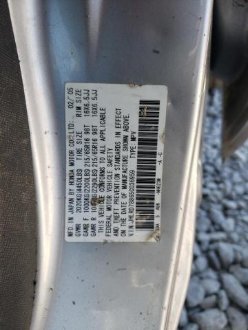 Photo 10 from auction – 2005 HONDA CR-V EX with VIN JHLRD78865C036959
