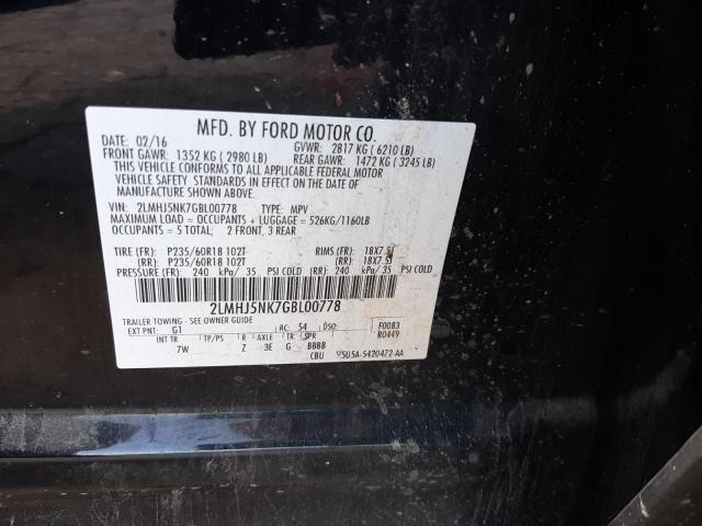 Photo 10 from auction – 2016 LINCOLN MKT with VIN 2LMHJ5NK7GBL00778
