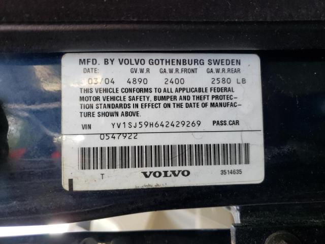 Photo 10 from auction – 2004 VOLVO V70 with VIN YV1SJ59H642429269