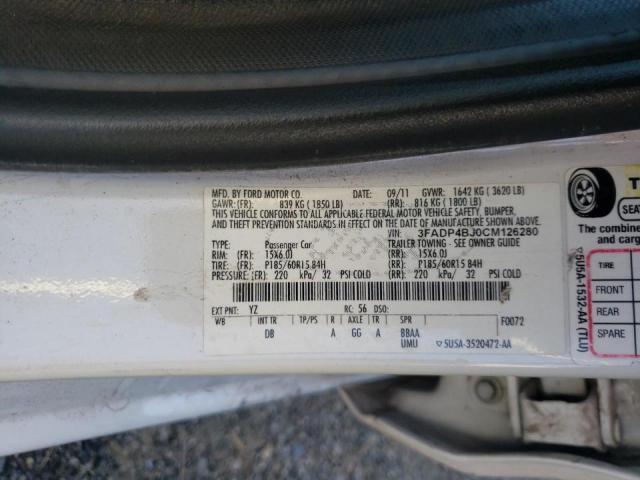 Photo 10 from auction – 2012 FORD FIESTA with VIN 3FADP4BJ0CM126280
