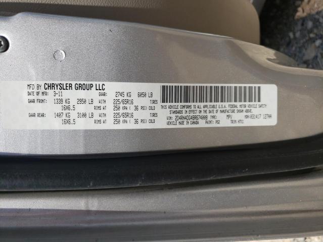 Photo 10 from auction – 2011 DODGE GRAND CARA with VIN 2D4RN4DG4BR674008