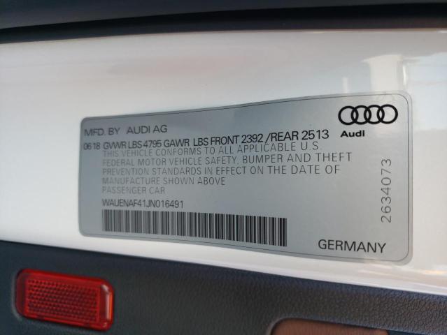 Photo 10 from auction – 2018 AUDI A4 PREMIUM with VIN WAUENAF41JN016491