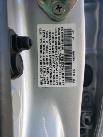 Photo 10 from auction – 2013 HONDA CIVIC LX with VIN 19XFB2F52DE295411
