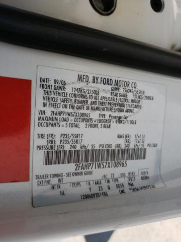 Photo 10 from auction – 2007 FORD CROWN VICT with VIN 2FAHP71W57X108965