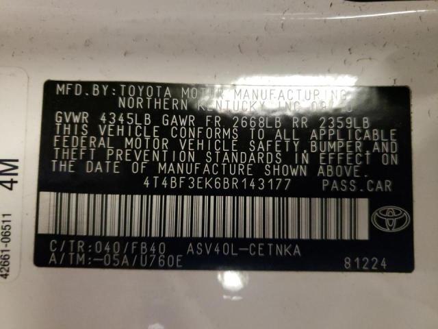 Photo 10 from auction – 2011 TOYOTA CAMRY BASE with VIN 4T4BF3EK6BR143177