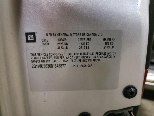 Photo 10 from auction – 2008 CHEVROLET IMPALA LTZ with VIN 2G1WU583681342877
