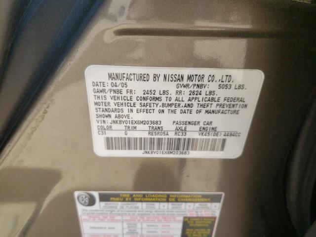 Photo 10 from auction – 2006 INFINITI M45 BASE with VIN JNKBY01EX6M203683