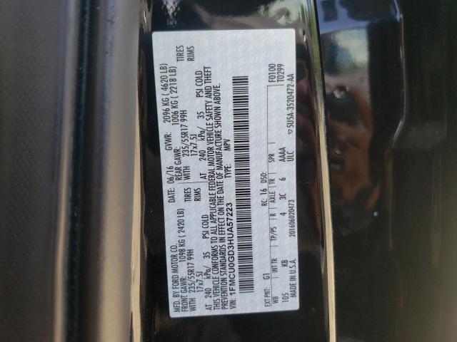 Photo 10 from auction – 2017 FORD ESCAPE SE with VIN 1FMCU0GD3HUA57223