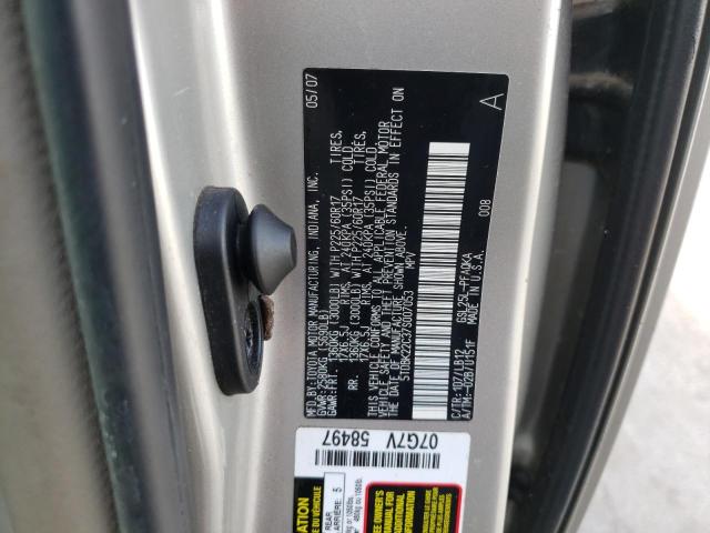 Photo 10 from auction – 2007 TOYOTA SIENNA XLE with VIN 5TDBK22C37S007053