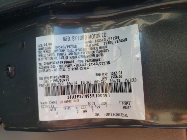 Photo 10 from auction – 2005 FORD FOCUS ZX5 with VIN 3FAFP37N95R100491