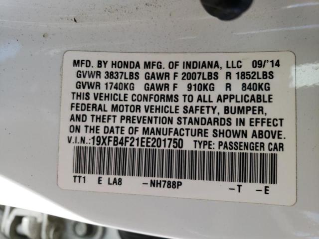 Photo 10 from auction – 2014 HONDA CIVIC HYBR with VIN 19XFB4F21EE201750