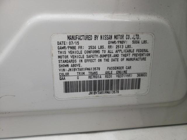 Photo 10 from auction – 2015 INFINITI Q50 BASE with VIN JN1BV7AR1FM413579