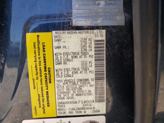 Photo 10 from auction – 2016 NISSAN FRONTIER S with VIN 1N6AD0ER3GN754004
