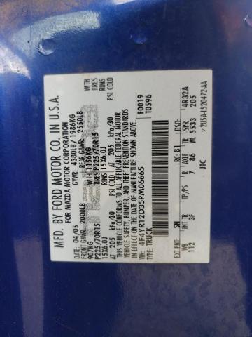 Photo 10 from auction – 2005 MAZDA B2300 with VIN 4F4YR12D35PM06665