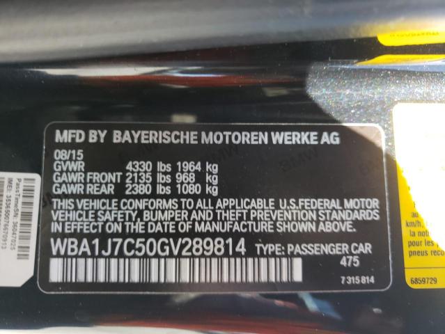 Photo 10 from auction – 2016 BMW M235I with VIN WBA1J7C50GV289814