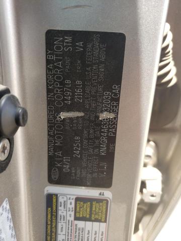 Фото 10 с аукциона – 2011 KIA OPTIMA SX с VIN KNAGR4A63B5132039