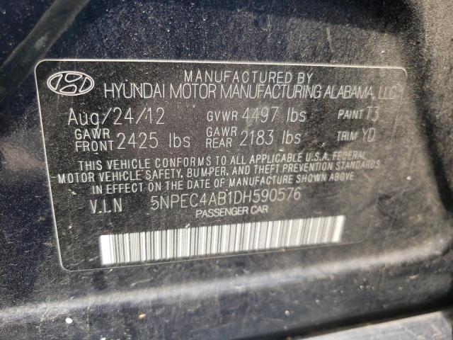 Photo 10 from auction – 2013 HYUNDAI SONATA SE with VIN 5NPEC4AB1DH590576